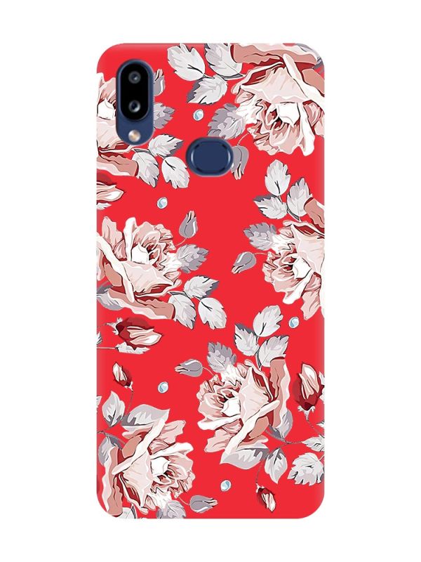Матовий червоний чохол на Samsung Galaxy A10ѕ A107 :: Фон Троянди (принт 273)
