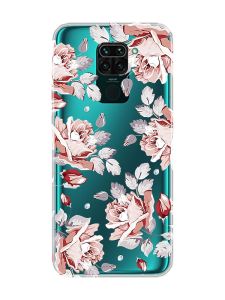 Прозорий чохол на Xiaomi Redmi Note 9 :: Фон Троянди (принт 273)