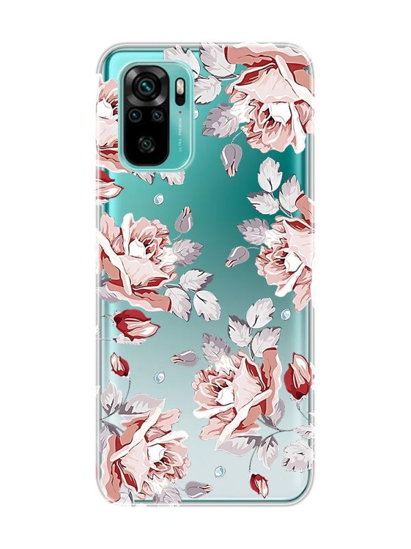 Прозорий чохол на Xiaomi Redmi Note 10 / Note 10s  :: Фон Троянди (принт 273)