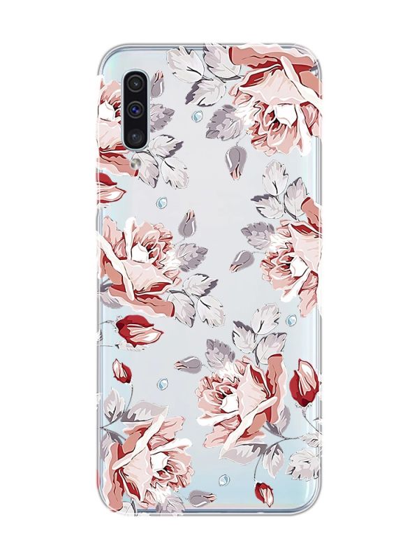 Прозорий чохол на Samsung Galaxy A50 (2019) A505 :: Фон Троянди (принт 273)