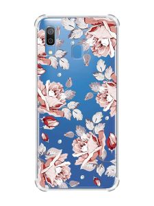 Чохол з потовщеними кутами на Samsung Galaxy A30 (2019) / A20 (2019) :: Фон Троянди (принт 273)