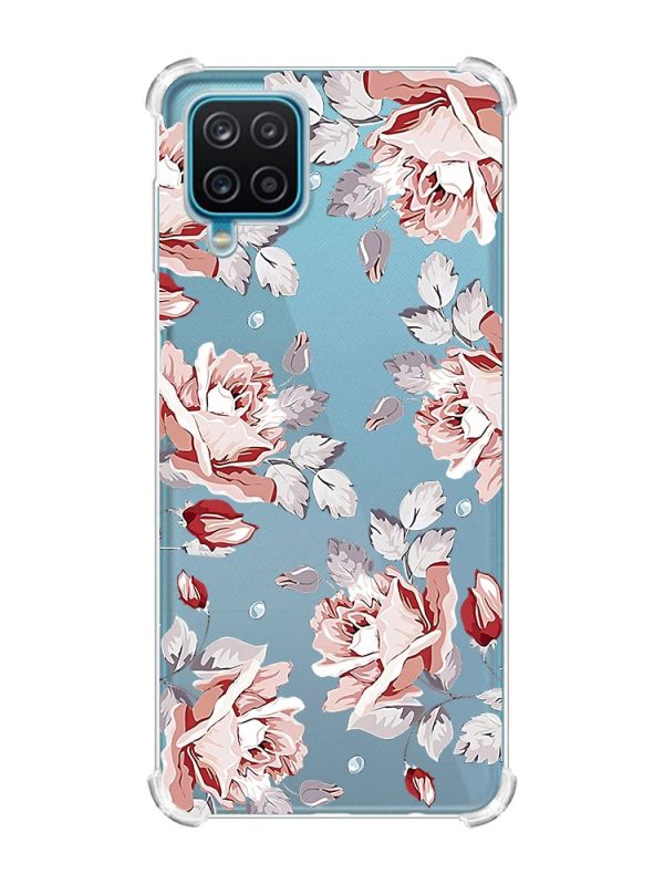 Чохол з потовщеними кутами на Samsung A12 4G :: Фон Троянди (принт 273)