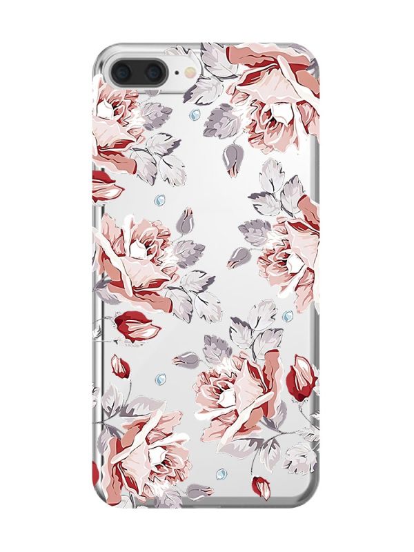Прозорий чохол на iPhone 7 Plus/8 Plus :: Фон Троянди (принт 273)