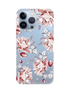 Прозорий чохол на Apple iPhone 13 Pro :: Фон Троянди (принт 273)