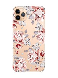 Прозорий чохол на iPhone 11 Pro Max (6,5) :: Фон Троянди (принт 273)