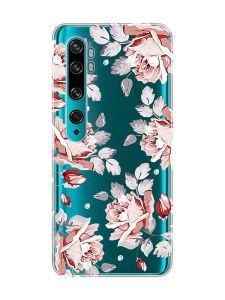 Прозорий чохол на Xiaomi Mi Note 10/Note 10 Pro :: Фон Троянди (принт 273)