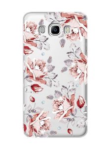 Прозорий чохол на Samsung Galaxy J7(2016) J710 :: Фон Троянди (принт 273)