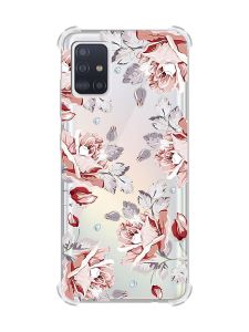 Чохол з потовщеними кутами на Samsung Galaxy A71 / A715 :: Фон Троянди (принт 273)