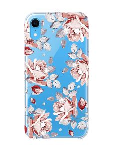 Прозорий чохол на iPhone XR :: Фон Троянди (принт 273)