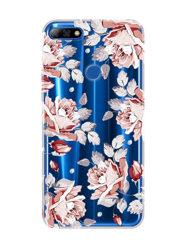 Прозорий чохол на Huawei Y7 2018 / Y7 prime 2018 :: Фон Троянди (принт 273)