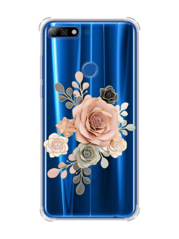 Чохол з потовщеними кутами на Huawei Y7 2018/Y7 Prime 2018 :: Троянди (принт 275)