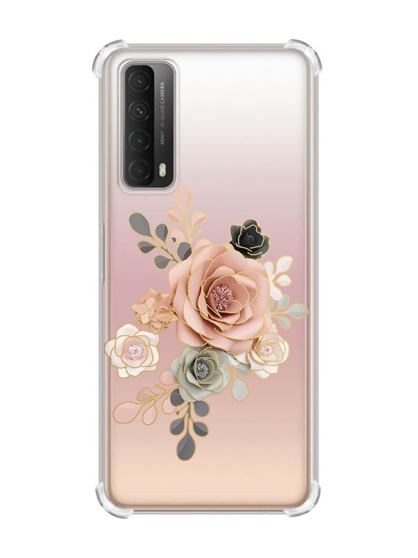Чохол з потовщеними кутами на Huawei P Smart 2021 :: Троянди (принт 275)