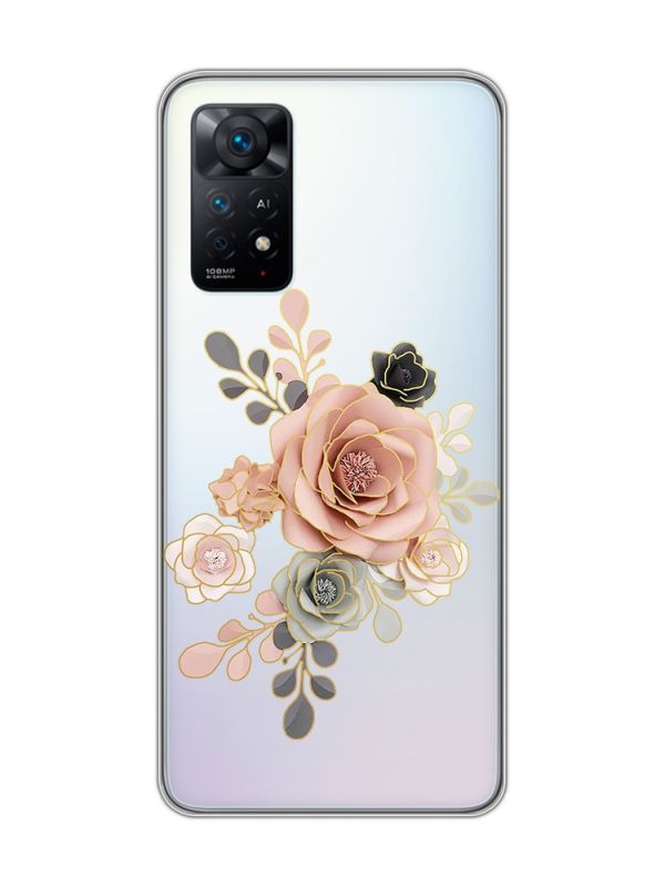Прозорий чохол на Xiaomi Redmi Note 11 Pro :: Троянди (принт 275)