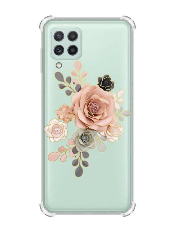 Чохол з потовщеними кутами на Samsung Galaxy A22 4G/M32/M22 :: Троянди (принт 275)