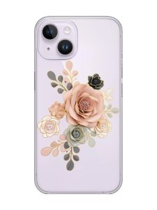 Прозорий чохол із захистом камери на iPhone 14 :: Троянди (принт 275)