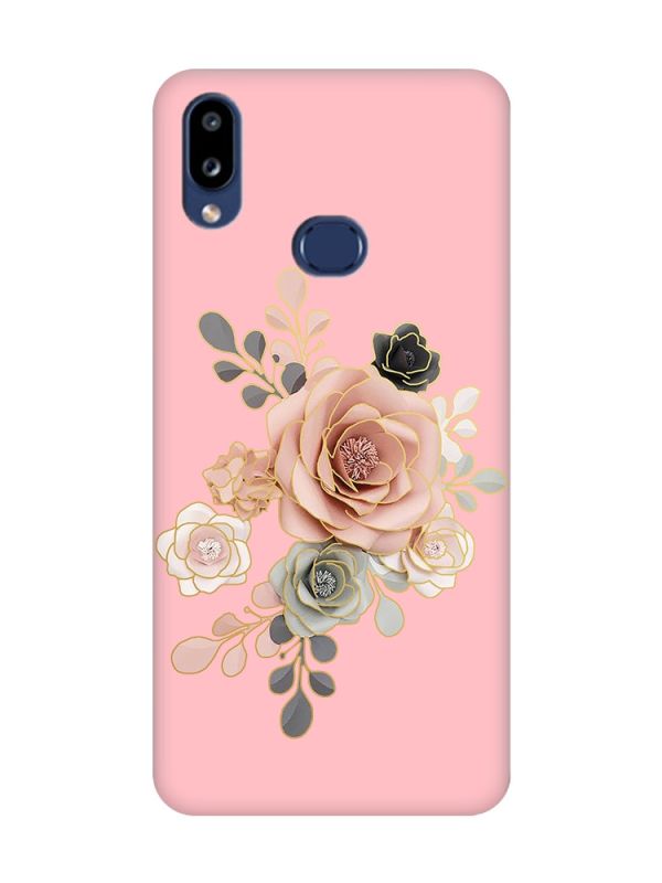 Матовий рожевий чохол на Samsung Galaxy A10ѕ A107 :: Троянди (принт 275)