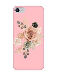 Матовий рожевий чохол на iPhone 7 / 8 :: Троянди (принт 275)