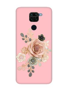 Матовий рожевий чохол на Xiaomi Redmi Note 9 :: Троянди (принт 275)