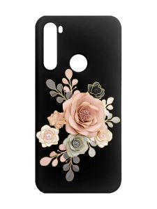Матовий чорний чохол на Xiaomi Redmi Note 8 :: Троянди (принт 275)
