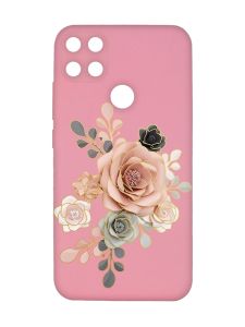 Матовий рожевий чохол на Xiaomi Redmi 10C :: Троянди (принт 275)