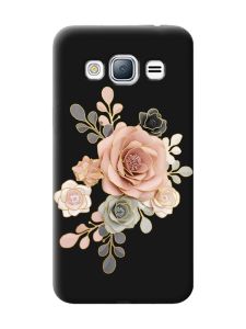 Матовий чорний чохол на Samsung Galaxy J3 / J310 :: Троянди (принт 275)