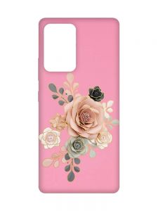 Матовий рожевий чохол на Samsung Galaxy A52 :: Троянди (принт 275)