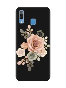Матовий чорний чохол на Samsung Galaxy A30 (2019) / A20 (2019) :: Троянди (принт 275)