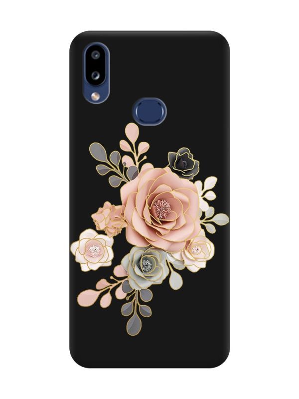 Матовий чорний чохол на Samsung Galaxy A10ѕ A107 :: Троянди (принт 275)