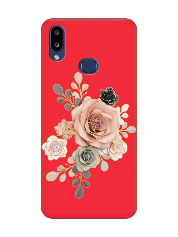 Матовий червоний чохол на Samsung Galaxy A10ѕ A107 :: Троянди (принт 275)