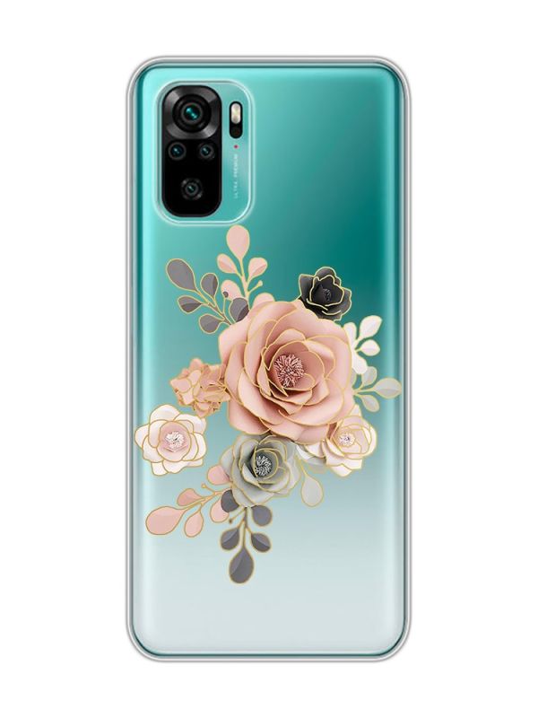 Прозорий чохол на Xiaomi Redmi Note 10 / Note 10s  :: Троянди (принт 275)