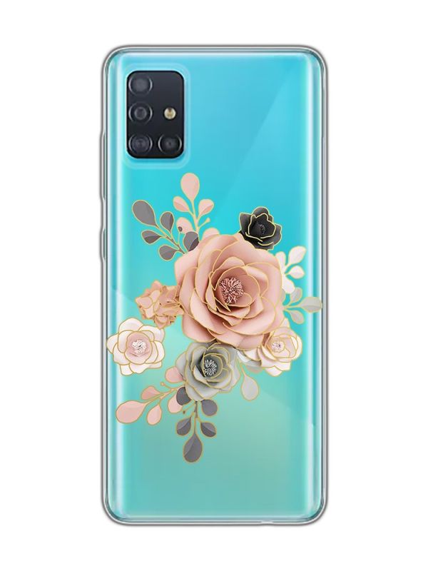 Прозорий чохол на Samsung Galaxy A51 :: Троянди (принт 275)