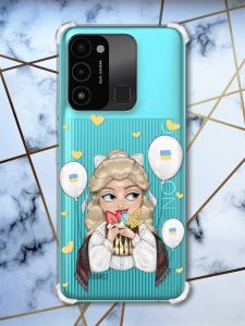 Чохол з потовщеними кутами на TECNO Spark Go 2022 :: Українка з солодощами (патріотичний принт 175)
