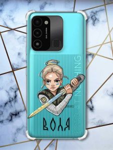 Чохол з потовщеними кутами на TECNO Spark Go 2022 :: Українська захисниця (патріотичний принт 170)