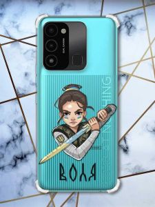 Чохол з потовщеними кутами на TECNO Spark Go 2022 :: Українська захисниця (патріотичний принт 169)