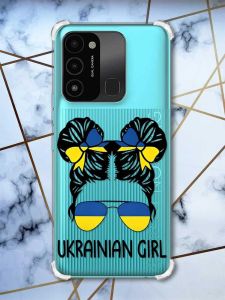 Чохол з потовщеними кутами на TECNO Spark Go 2022 :: Українська дівчина (патріотичний принт 113)