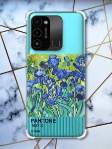 Чохол з потовщеними кутами на TECNO Spark Go 2022 :: Іриси (принт 75)