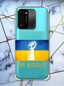 Чохол з потовщеними кутами на TECNO Spark Go 2022 :: Мужність Україна (патріотичний принт 42)