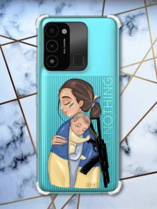 Чохол з потовщеними кутами на TECNO Spark Go 2022 :: Мама-захисниця (патріотичний принт 20)