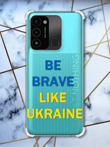 Чохол з потовщеними кутами на TECNO Spark Go 2022 :: Сміливість (патріотичний принт 5)