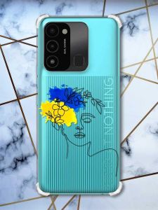 Чохол з потовщеними кутами на TECNO Spark Go 2022 :: Українка Арт (патріотичний принт 3)