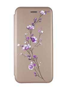 Чохол-книжка з малюнком для Samsung Galaxy A31 Золотистий :: Гілочка квітів (принт 278)