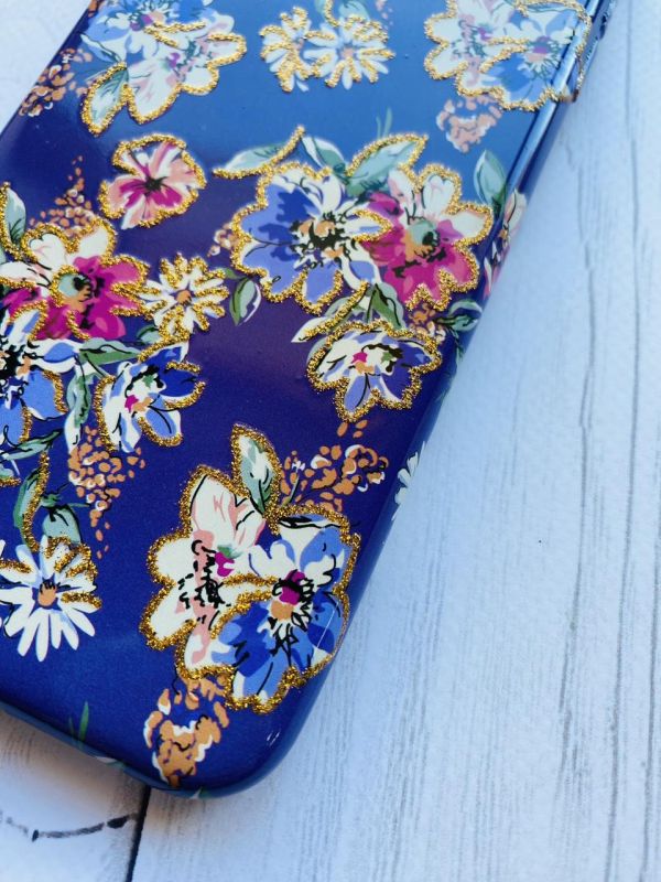 Силіконовий чохол із малюнком для Samsung Galaxy J6 Plus Квіти на фіолетовому