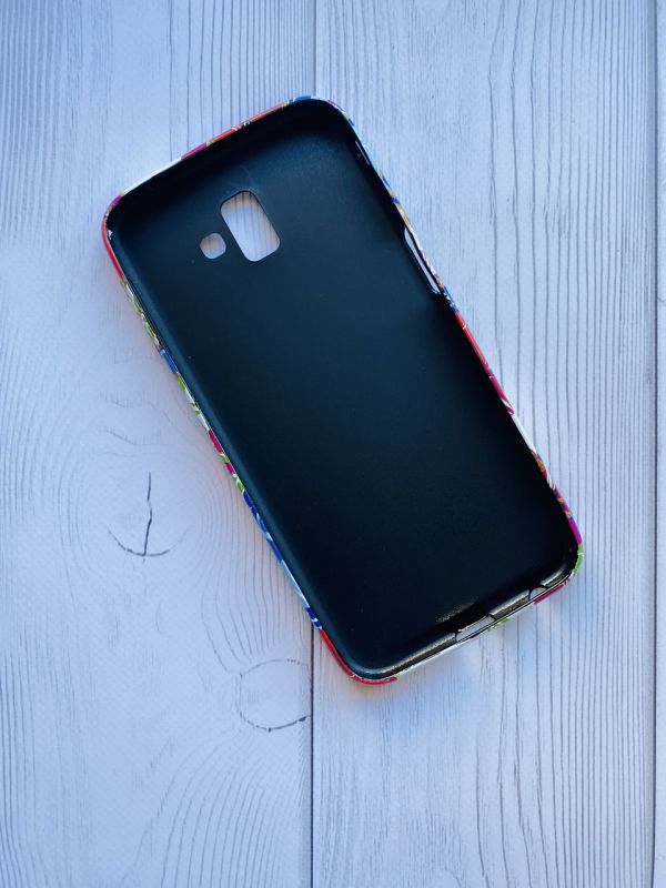 Силіконовий чохол із малюнком для Samsung Galaxy J6 Plus Маки і волошки