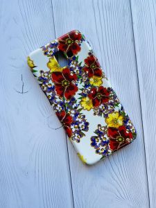 Силіконовий чохол із малюнком для Samsung Galaxy J6 Plus Червоно-жовті маки