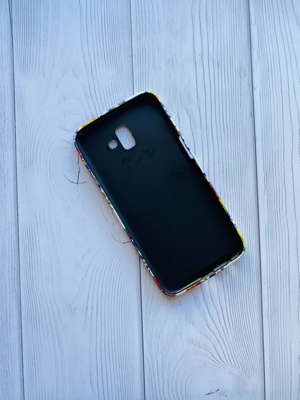 Силіконовий чохол із малюнком для Samsung Galaxy J6 Plus Червоно-жовті маки