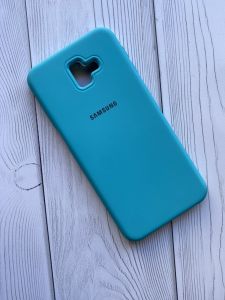 Силіконовий чохол Silicone Case для Samsung Galaxy J6 Plus Голубий