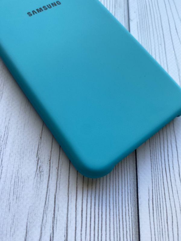 Силіконовий чохол Silicone Case для Samsung Galaxy J6 Plus Голубий