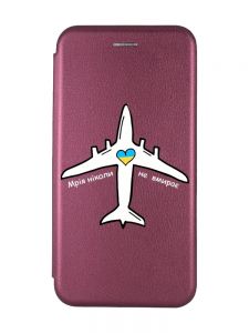 Чохол-книжка для Samsung Galaxy А30 (2019) А305/ A20 Бордовий :: Мрія ніколи не помирає (принт 1)