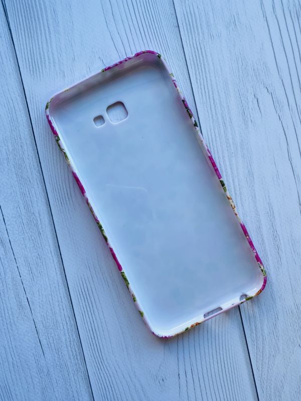 Силіконовий чохол з малюнком для Samsung Galaxy J4 Plus Рожеві квіти на рожевому