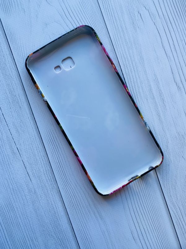 Силіконовий чохол з малюнком для Samsung Galaxy J4 Plus Букетики роз на чорному